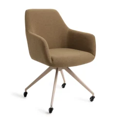 Jesper Home Beige Eetkamerstoelen|Eetkamerstoelen Met Armleuning|Eetkamerstoel Hiroo Glide Beige
