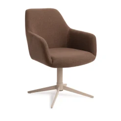 Jesper Home Beige Eetkamerstoelen|Draaibare Eetkamerstoelen|Eetkamerstoel Hiroo Quad Beige
