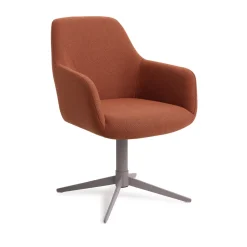 Jesper Home Draaibare Eetkamerstoelen|Eetkamerstoelen Met Armleuning|Eetkamerstoel Hiroo Quad Grey