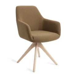 Jesper Home Beige Eetkamerstoelen|Draaibare Eetkamerstoelen|Eetkamerstoel Hiroo Revolve Oak Bleach