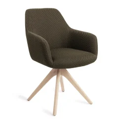 Jesper Home Beige Eetkamerstoelen|Draaibare Eetkamerstoelen|Eetkamerstoel Hiroo Revolve Oak Bleach