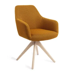 Jesper Home Beige Eetkamerstoelen|Draaibare Eetkamerstoelen|Eetkamerstoel Hiroo Revolve Oak Bleach