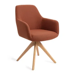 Jesper Home Beige Eetkamerstoelen|Eetkamerstoelen Met Armleuning|Eetkamerstoel Hiroo Revolve Oak Natural