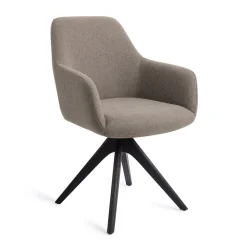 Jesper Home Beige Eetkamerstoelen|Draaibare Eetkamerstoelen|Eetkamerstoel Hiroo Revolve Oak Black