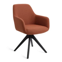 Jesper Home Beige Eetkamerstoelen|Draaibare Eetkamerstoelen|Eetkamerstoel Hiroo Revolve Oak Black