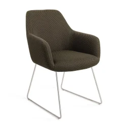 Jesper Home Beige Eetkamerstoelen|Eetkamerstoelen Met Armleuning|Eetkamerstoel Hiroo Slide Steel