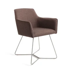 Jesper Home Beige Eetkamerstoelen|Eetkamerstoelen Met Armleuning|Eetkamerstoel Hofu Beehive Steel