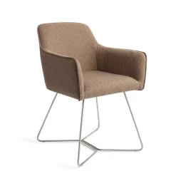 Jesper Home Beige Eetkamerstoelen|Eetkamerstoelen Met Armleuning|Eetkamerstoel Hofu Beehive Steel