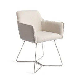 Jesper Home Beige Eetkamerstoelen|Eetkamerstoelen Met Armleuning|Eetkamerstoel Hofu Beehive Steel