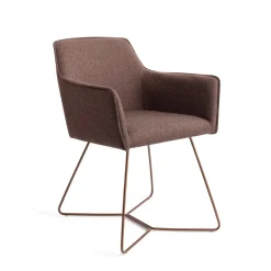 Jesper Home Eetkamerstoelen Met Armleuning|Eetkamerstoel Hofu Beehive Rose Gold Potters Clay