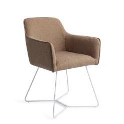 Jesper Home Beige Eetkamerstoelen|Eetkamerstoelen Met Armleuning|Eetkamerstoel Hofu Beehive White