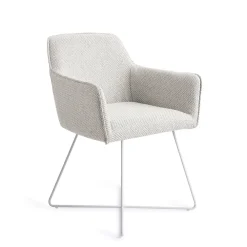 Jesper Home Beige Eetkamerstoelen|Eetkamerstoelen Met Armleuning|Eetkamerstoel Hofu Cross White