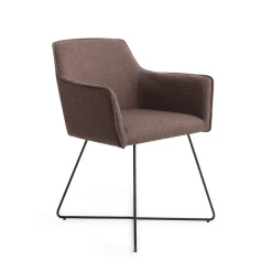 Jesper Home Beige Eetkamerstoelen|Eetkamerstoelen Met Armleuning|Eetkamerstoel Hofu Cross Black