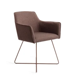 Jesper Home Beige Eetkamerstoelen|Eetkamerstoelen Met Armleuning|Eetkamerstoel Hofu Cross Rose Gold