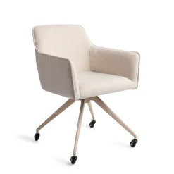 Jesper Home Beige Eetkamerstoelen|Eetkamerstoelen Met Armleuning|Eetkamerstoel Hofu Glide Beige