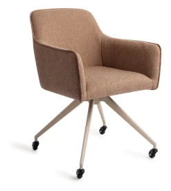 Jesper Home Beige Eetkamerstoelen|Eetkamerstoelen Met Armleuning|Eetkamerstoel Hofu Glide Beige