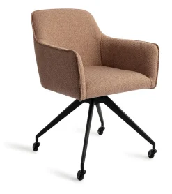 Jesper Home Beige Eetkamerstoelen|Eetkamerstoelen Met Armleuning|Eetkamerstoel Hofu Glide Black