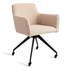 Jesper Home Beige Eetkamerstoelen|Eetkamerstoelen Met Armleuning|Eetkamerstoel Hofu Glide Black
