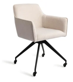 Jesper Home Beige Eetkamerstoelen|Eetkamerstoelen Met Armleuning|Eetkamerstoel Hofu Glide Black