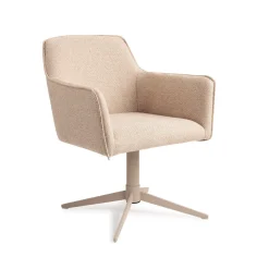 Jesper Home Draaibare Eetkamerstoelen|Eetkamerstoelen Met Armleuning|Eetkamerstoel Hofu Quad Beige