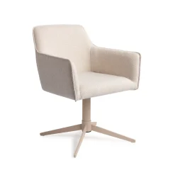 Jesper Home Draaibare Eetkamerstoelen|Eetkamerstoelen Met Armleuning|Eetkamerstoel Hofu Quad Beige