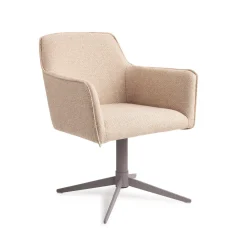 Jesper Home Beige Eetkamerstoelen|Eetkamerstoelen Met Armleuning|Eetkamerstoel Hofu Quad Grey