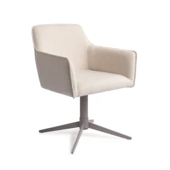 Jesper Home Beige Eetkamerstoelen|Eetkamerstoelen Met Armleuning|Eetkamerstoel Hofu Quad Grey