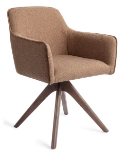 Jesper Home Beige Eetkamerstoelen|Draaibare Eetkamerstoelen|Eetkamerstoel Hofu Revolve Oak Walnut