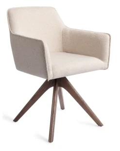 Jesper Home Beige Eetkamerstoelen|Draaibare Eetkamerstoelen|Eetkamerstoel Hofu Revolve Oak Walnut