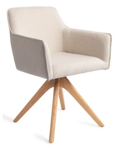 Jesper Home Beige Eetkamerstoelen|Draaibare Eetkamerstoelen|Eetkamerstoel Hofu Revolve Oak Natural