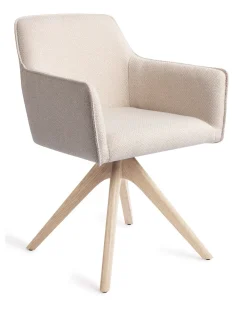 Jesper Home Beige Eetkamerstoelen|Draaibare Eetkamerstoelen|Eetkamerstoel Hofu Revolve Oak Bleach
