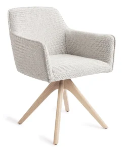 Jesper Home Beige Eetkamerstoelen|Draaibare Eetkamerstoelen|Eetkamerstoel Hofu Revolve Oak Bleach
