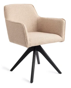 Jesper Home Beige Eetkamerstoelen|Draaibare Eetkamerstoelen|Eetkamerstoel Hofu Revolve Oak Black
