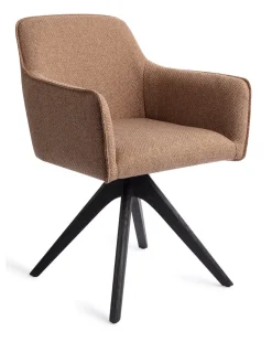 Jesper Home Beige Eetkamerstoelen|Draaibare Eetkamerstoelen|Eetkamerstoel Hofu Revolve Oak Black