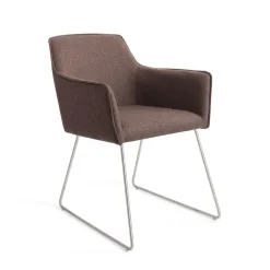 Jesper Home Beige Eetkamerstoelen|Eetkamerstoelen Met Armleuning|Eetkamerstoel Hofu Slide Steel