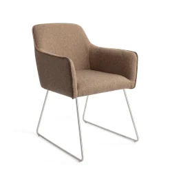 Jesper Home Beige Eetkamerstoelen|Eetkamerstoelen Met Armleuning|Eetkamerstoel Hofu Slide Steel