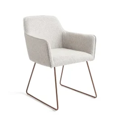 Jesper Home Beige Eetkamerstoelen|Eetkamerstoelen Met Armleuning|Eetkamerstoel Hofu Slide Rose Gold