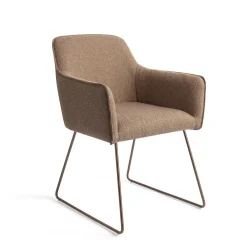 Jesper Home Beige Eetkamerstoelen|Eetkamerstoelen Met Armleuning|Eetkamerstoel Hofu Slide Rose Gold