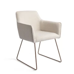 Jesper Home Beige Eetkamerstoelen|Eetkamerstoelen Met Armleuning|Eetkamerstoel Hofu Slide Rose Gold