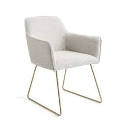 Jesper Home Beige Eetkamerstoelen|Eetkamerstoelen Met Armleuning|Eetkamerstoel Hofu Slide Gold