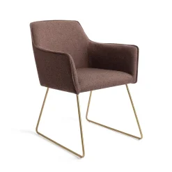 Jesper Home Beige Eetkamerstoelen|Eetkamerstoelen Met Armleuning|Eetkamerstoel Hofu Slide Gold