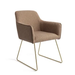 Jesper Home Beige Eetkamerstoelen|Eetkamerstoelen Met Armleuning|Eetkamerstoel Hofu Slide Gold