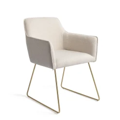 Jesper Home Beige Eetkamerstoelen|Eetkamerstoelen Met Armleuning|Eetkamerstoel Hofu Slide Gold