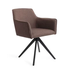 Jesper Home Beige Eetkamerstoelen|Draaibare Eetkamerstoelen|Eetkamerstoel Hofu Turn Black, Draaibaar