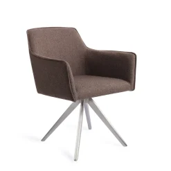 Jesper Home Beige Eetkamerstoelen|Draaibare Eetkamerstoelen|Eetkamerstoel Hofu Turn Steel, Draaibaar