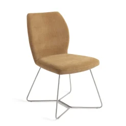 Jesper Home Beige Eetkamerstoelen|Eetkamerstoelen Zonder Armleuning|Eetkamerstoel Ikata Beehive Steel