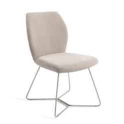 Jesper Home Beige Eetkamerstoelen|Eetkamerstoelen Zonder Armleuning|Eetkamerstoel Ikata Beehive Steel