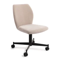 Jesper Home Beige Eetkamerstoelen|Eetkamerstoelen Zonder Armleuning|Eetkamerstoel Ikata Caster Black