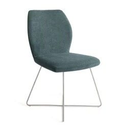 Jesper Home Beige Eetkamerstoelen|Eetkamerstoelen Zonder Armleuning|Eetkamerstoel Ikata Cross Steel