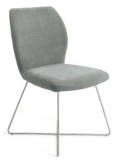 Jesper Home Beige Eetkamerstoelen|Eetkamerstoelen Zonder Armleuning|Eetkamerstoel Ikata Cross Steel